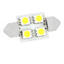 C5W 12V SKYWAY 4 SMD диода c цоколем 31мм 1-контактная Белая SJ4SMD505031MMSJ0450B