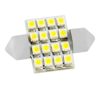 C5W 12V SKYWAY 16SMD диода c цоколем 31мм 1-контактная Белая