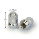 ГАЙКА КОЛЕСНАЯ M12*35/32*1,5 КОНУС С БУРТ., ЗАКРЫТ. КЛЮЧ 17 311345Сr